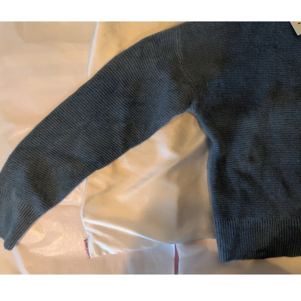 Alex Mill Nico Cardigan 100% Cashmere Light Indigo Hand Dyed Blue Sweater Medium - Picture 6 of 10